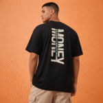 SNAYKE Oversized Tee | Vertical “Money” Graphic | Street Hustle Fit