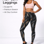 SNAYKE Sculpt Leggings for Women – High Waist Workout Yoga Pants (FlowLine Design)