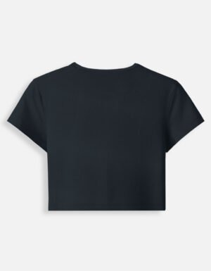 SNAYKE Bear Graphic Crop T-Shirt for Women – Cute Fitted Casual Top