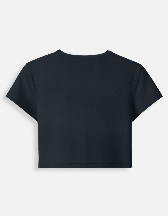 SNAYKE Bear Graphic Crop T-Shirt for Women – Cute Fitted Casual Top