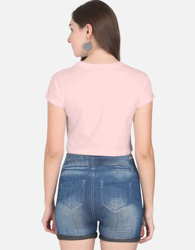 SNAYKE Logo Crop T-Shirt for Women – Fitted Casual Streetwear Top