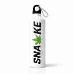 SNAYKE White Aluminum Water Bottle | 750ml | Clip Cap | Lightweight & Durable