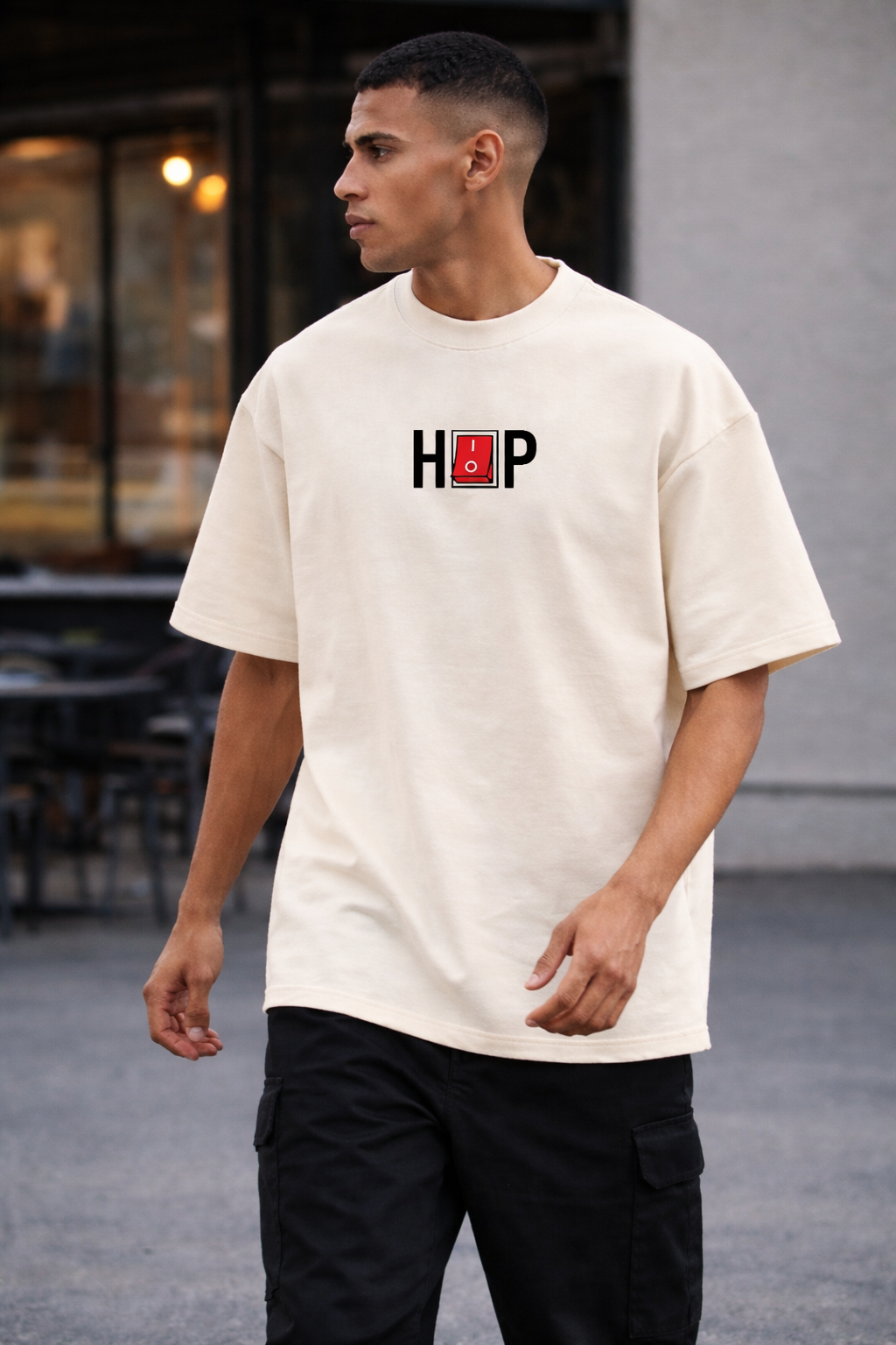 file_0000000034ec7208b6616a6f21d6d4e9 SNAYKE Beige Graphic Oversized T-Shirt for Men – Minimal Streetwear Tee (Switch On Design)