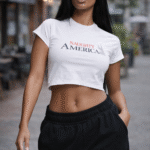 SNAYKE Crop T-Shirt for Women – Fitted Minimal Text Casual Top