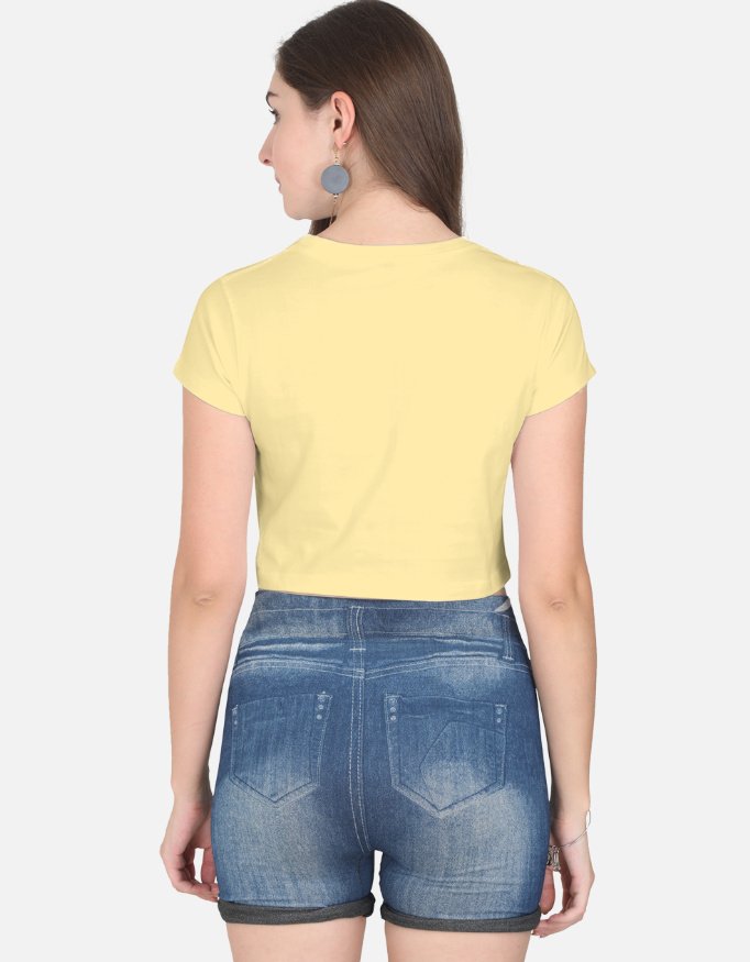 SNAYKE Crop T-Shirt for Women – Fitted Minimal Text Casual Top