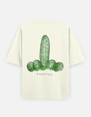 img_651e660e0ebcf4.jpg SNAYKE Graphic Oversized T-Shirt for Men – Back Print Streetwear Tee (F*cktus Design)