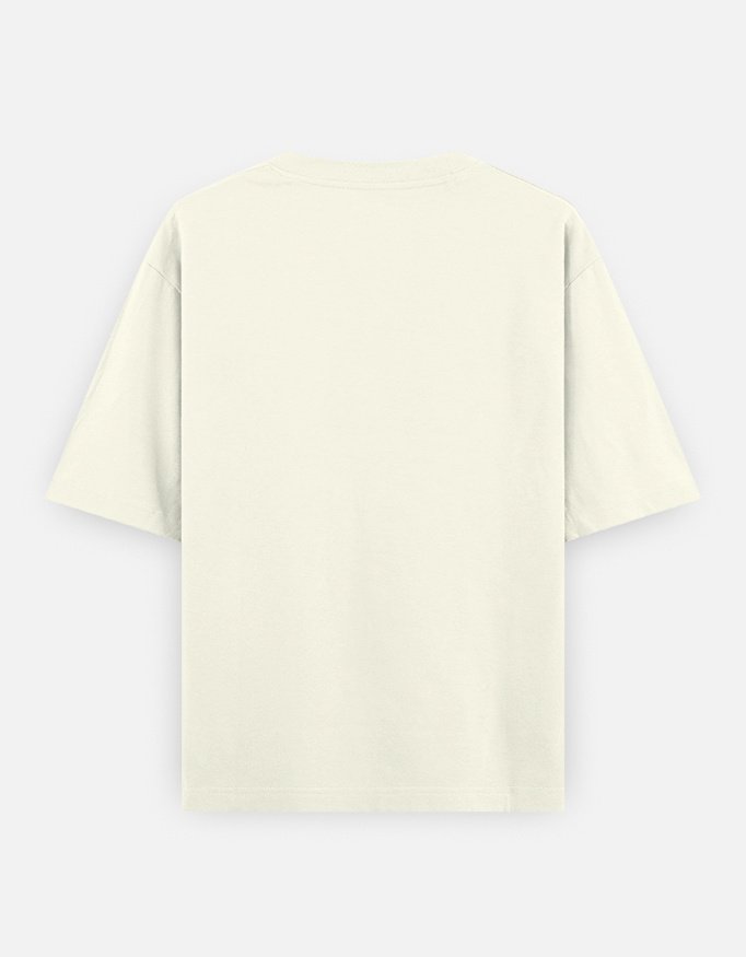 img_9b197922181d24.jpg SNAYKE Beige Graphic Oversized T-Shirt for Men – Minimal Streetwear Tee (Switch On Design)