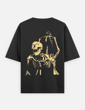 img_d4872adf901f9e.jpg SNAYKE Skeleton Graphic Oversized T-Shirt for Men – Back Print Streetwear Tee (Black)