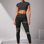 SNAYKE Printed Gym Leggings for Women – High Waist Stretch Workout Yoga Pants