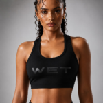 SNAYKE Black Sports Bra for Women – Medium Support Gym, Yoga & Training Workout Bra