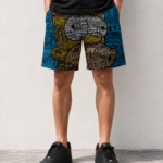 SNAYKE Graphic Casual Shorts for Men – Typography Print Relaxed Fit Streetwear Shorts