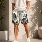 SNAYKE Tiger Print Mesh Shorts for Men – Breathable All Over Print Sports & Streetwear Shorts