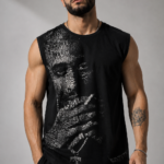 SNAYKE Shadow Cipher Graphic Sleeveless Tank Top for Men – Premium Gym & Streetwear Muscle Tee