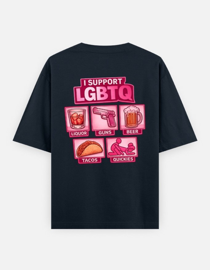img_553cbe9ba18d44.jpg SNAYKE “I Support LGBTQ” Graphic Oversized T-Shirt – Black Streetwear Edition