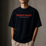 SNAYKE "Mission Failed" Graphic T-Shirt for Men | Premium Cotton Statement Tee