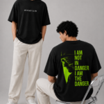 SNAYKE “I Am The Danger” Graphic T-Shirt for Men | Premium Cotton Streetwear Tee