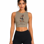 SNAYKE Rule No. 1 Graphic Women's Racerback Crop Tank Top | Casual Cotton Crop Top